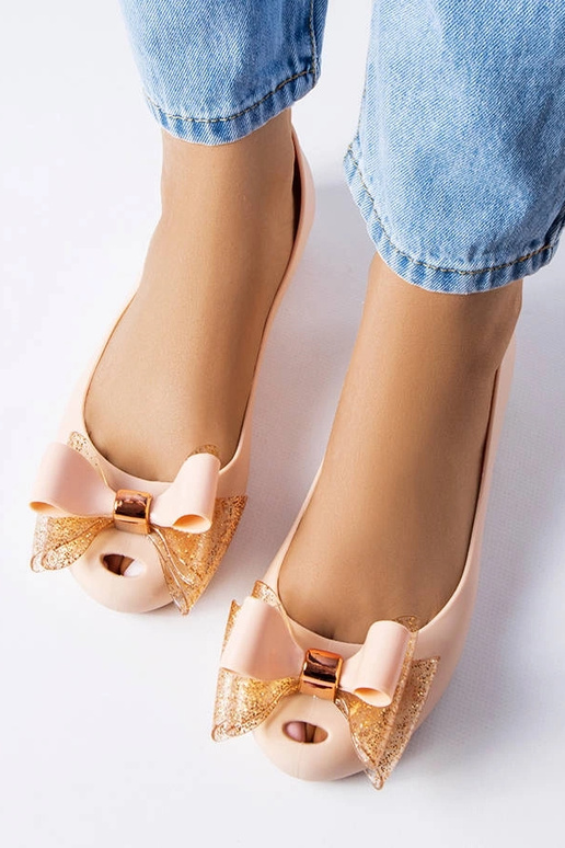 Béžové balerínky Melissa s mašľou Jerome