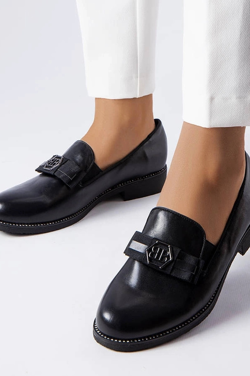 Čierne dekoratívne mokasíny Tanguy