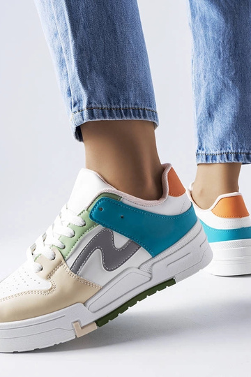 Béžové a modré topánky na... 2