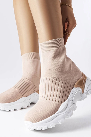 Béžové tenisky s elastickým... 2