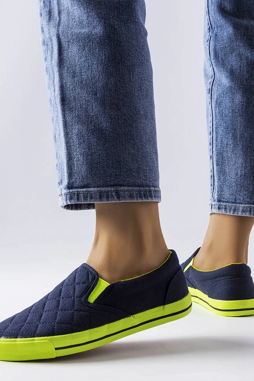 Prešívané nazúvacie tenisky Balsamo Navy