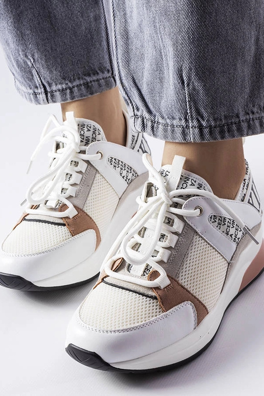 Biele a ružové tenisky Vinceza