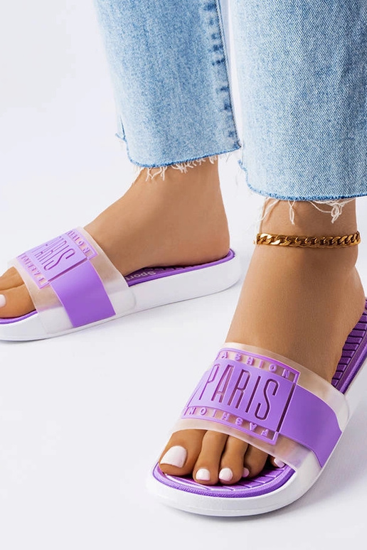 Fialové gumené papuče Paris