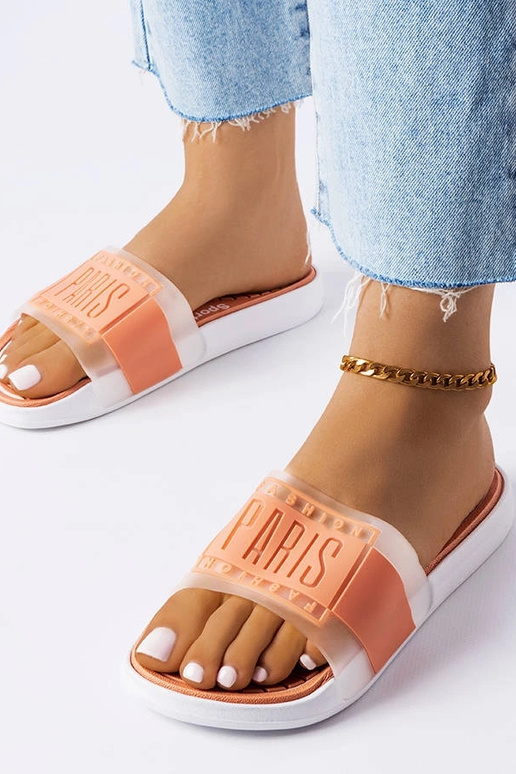 Béžové gumené papuče Paris