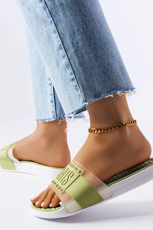 Zelené gumené šľapky Paris