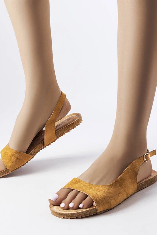 Hnedé ploché sandále Hebron