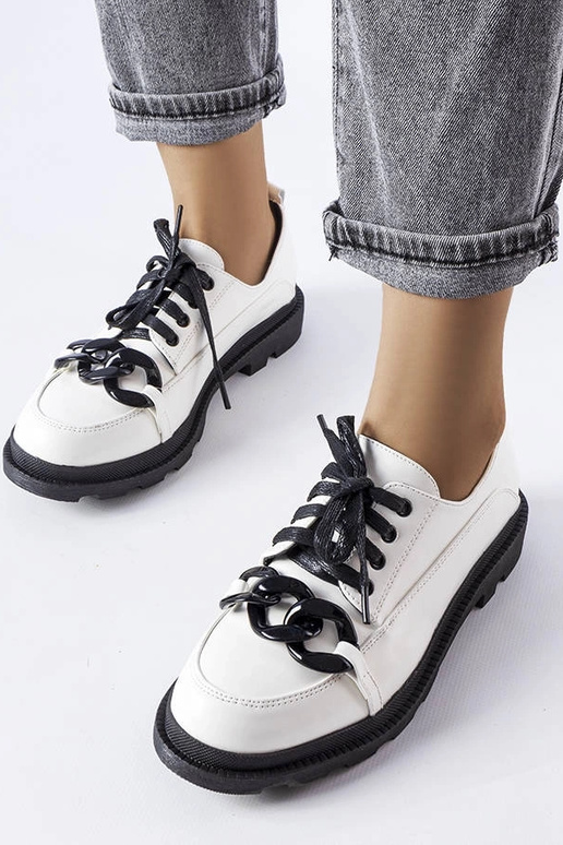 Biele retiazkové topánky Allain