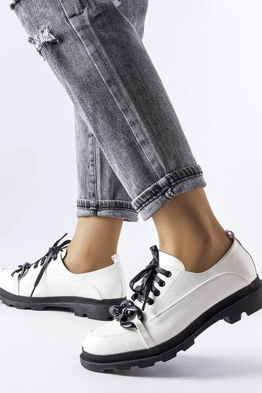 Biele retiazkové topánky Allain