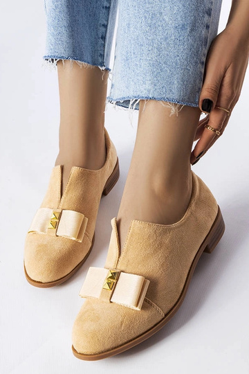 Topánky s mašľou v béžovej... 2