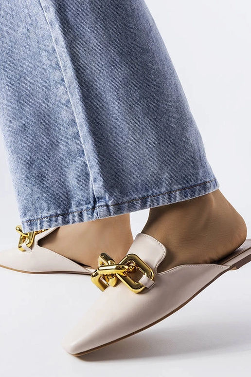 Béžové retiazkové šmýkačky z Hickory