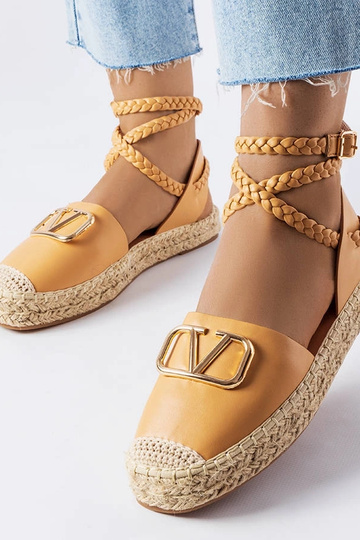 Hnedé šnurovacie espadrilky, „Parent"