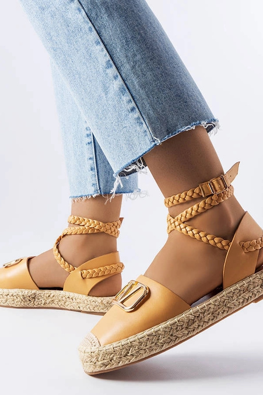 Hnedé šnurovacie espadrilky, „Parent"