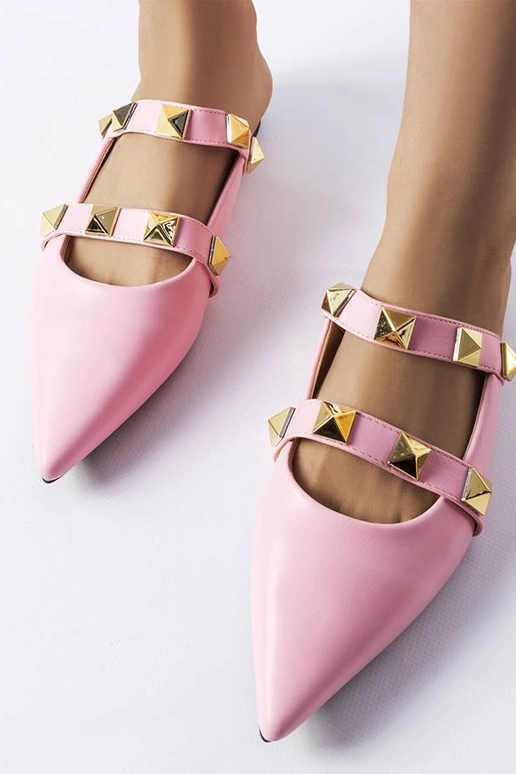 Ružové žabky Ruckman so špicatou špičkou