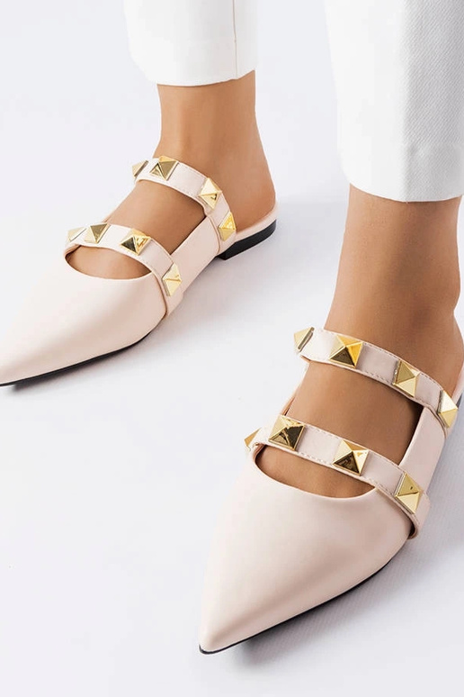 Béžové špicaté mules Ruckman