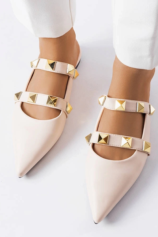 Béžové špicaté mules Ruckman