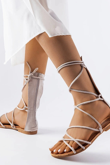 Sivé sandále Heliport s... 2