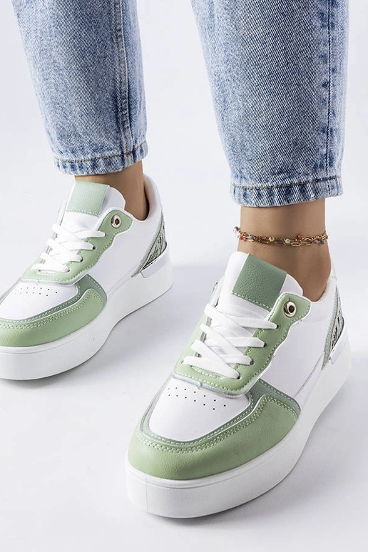 Zelené tenisky na platforme Tooele