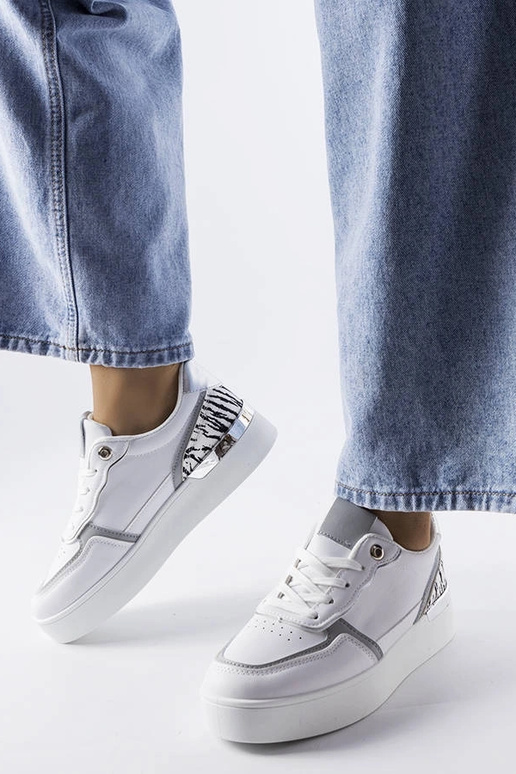 Biele tenisky na platforme Tooele