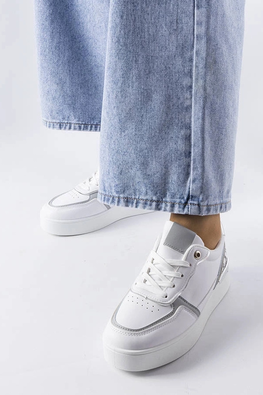 Biele tenisky na platforme Tooele