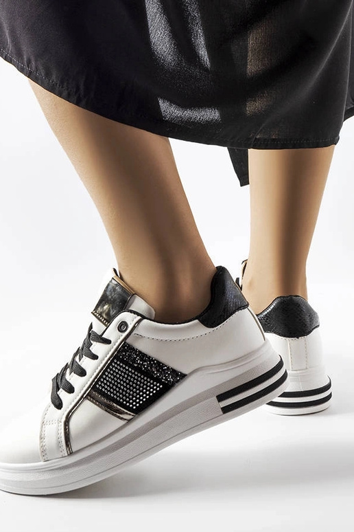 Čiernobiele tenisky so zirkónmi Xarles