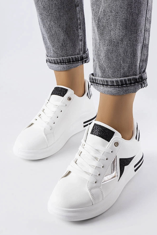 Monty čierno-biele tenisky na platforme