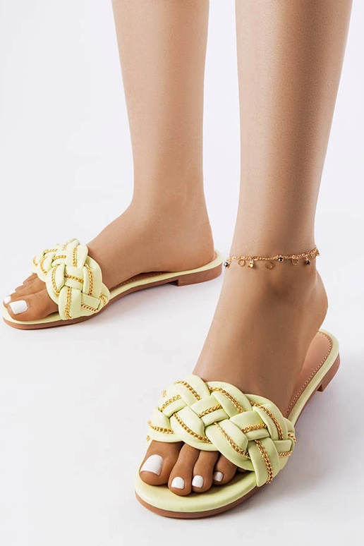 Zelené elegantné šľapky Correra