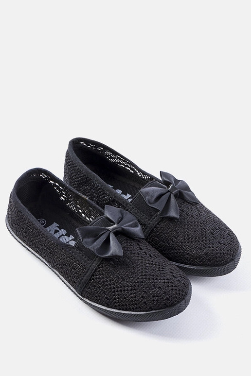 Čierne čipkované detské baleríny,...