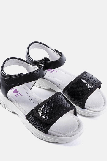 Čierne detské sandále Grenier 2