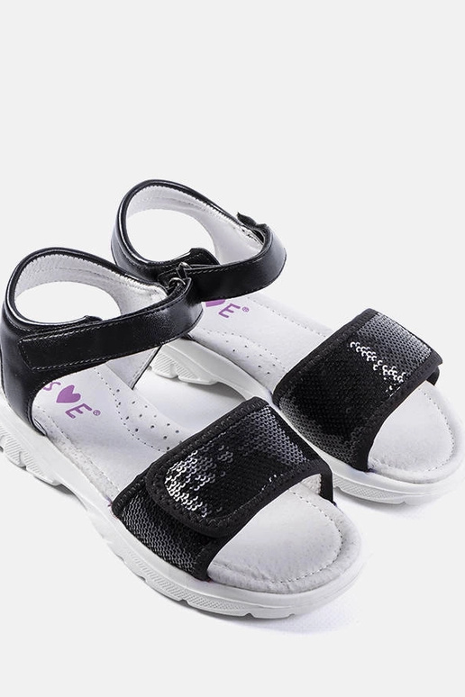 Čierne detské sandále Grenier