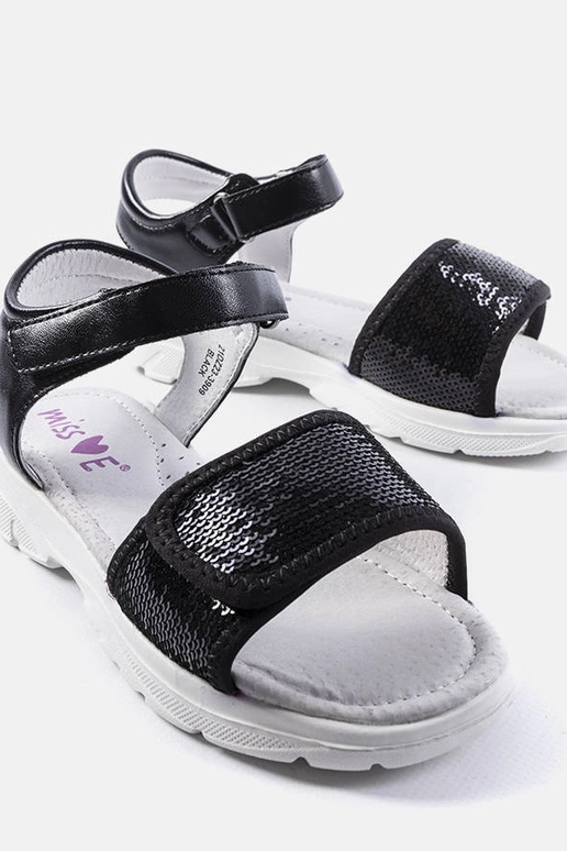 Čierne detské sandále Grenier