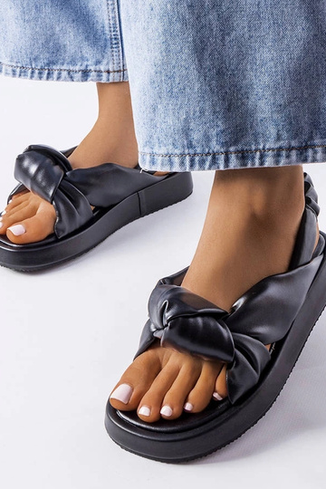 Black Clarice Wedges