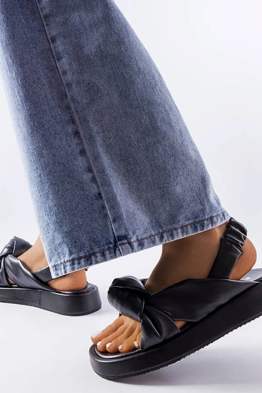 Black Clarice Wedges