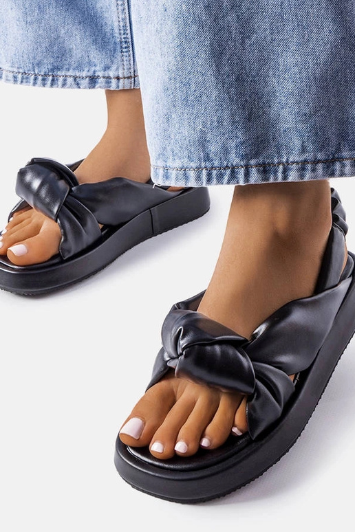 Black Clarice Wedges