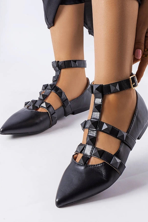 Čierne balerínky s efektnou Blur sponou