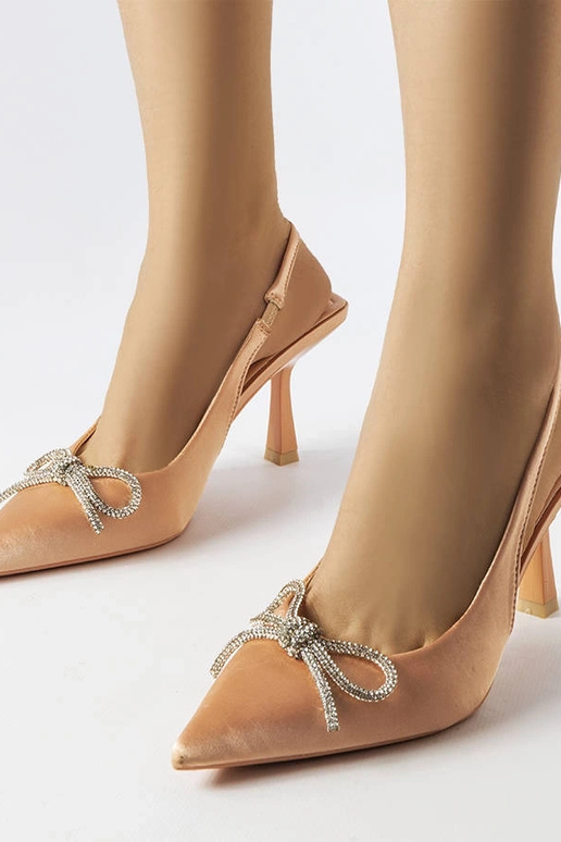 Béžové lodičky s mašľou Wildrose