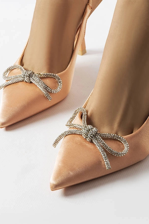 Béžové lodičky s mašľou Wildrose