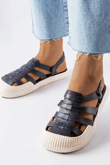 Čierne gumené sandále Canton 2