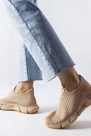 Béžové športové tenisky Obenor slip-on