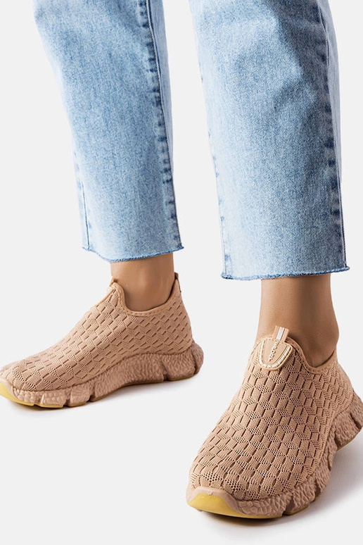 Béžové športové tenisky Obenor slip-on