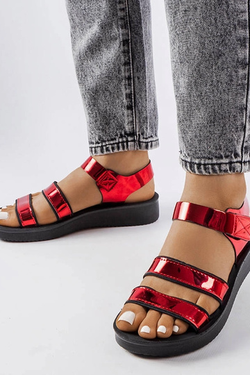 Brices červené sandále z... 2