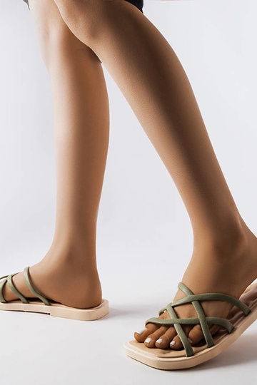 Zelené gumené žabky Pearlman 2