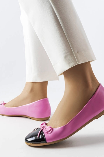 Balerínky Despins Pink Patent Toe 2