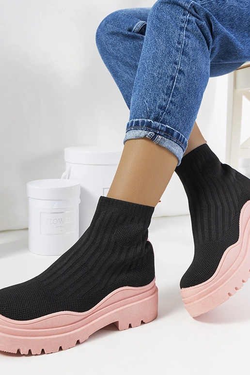 Čierne ružové vysoké športové...