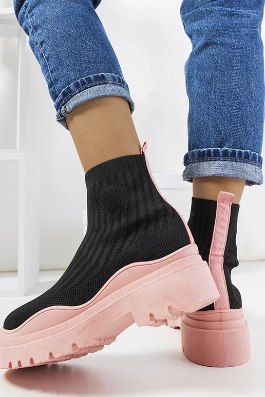 Čierne ružové vysoké športové...