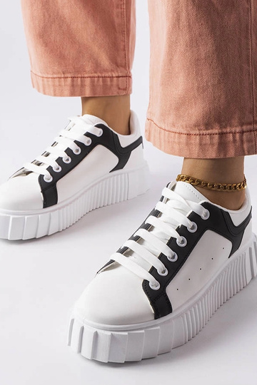 Biele tenisky na platforme Gosselin