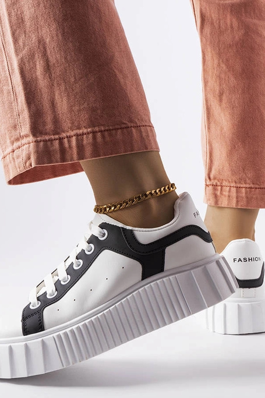 Biele tenisky na platforme Gosselin