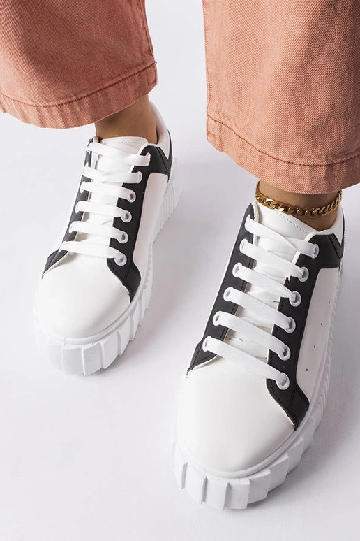 Biele tenisky na platforme Gosselin