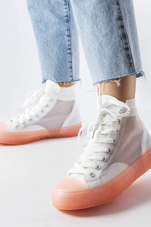 Bielo-ružové vysoké tenisky Nanterre