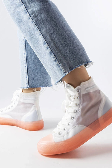 Bielo-ružové vysoké tenisky... 2