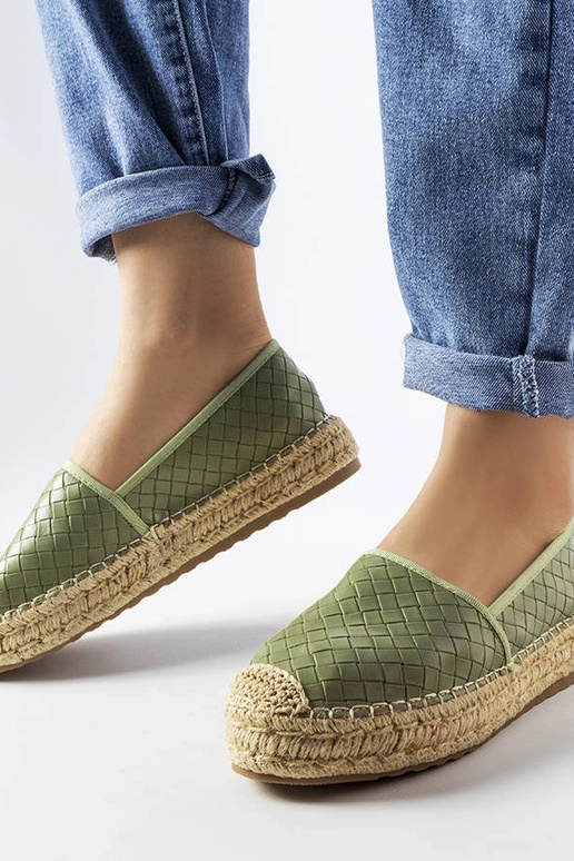 Zelené espadrilky s reliéfom Geoffrey